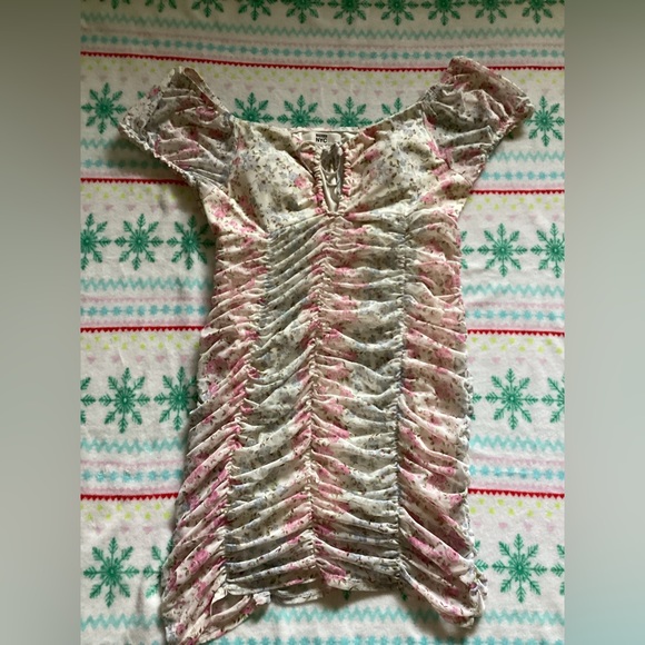 Size XXL Steve Madden NYC Floral Sweetheart Cut-Out Bodycon Dress - Picture 4 of 4